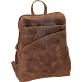 Green Burry Vintage Zaino da giorno Vera Pelle 34 cm marrone