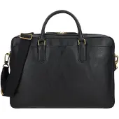 Fossil Asher Valigetta Vera Pelle 40 cm Vano porta PC nero