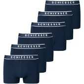 Schiesser Boxer blu scuro / bianco