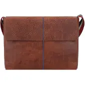 Harold's Keeper Messaggero Vera Pelle 32 cm marrone