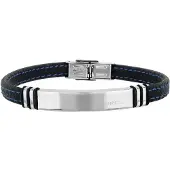 Breil Braccialetto nero / argento