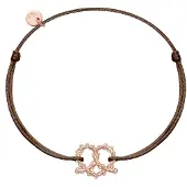 Glanzstücke Braccialetto marrone scuro / oro rosé