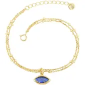 Glanzstücke Braccialetto blu reale / oro