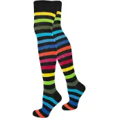 Normani Calza overknee 'Regenbogen' blu chiaro / giallo / rosso / nero
