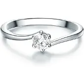 Trilani Anello argento / trasparente