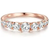 Trilani Anello oro rosé / trasparente