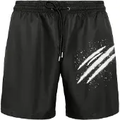 Plein sport Costume da bagno in tessuto tecnico stampato