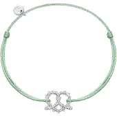 Glanzstücke Braccialetto verde / argento