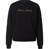 Armani Exchange per donna. XW000835AF13397MC021 Felpa nera basica (L), Nero, Casual, Viscosa