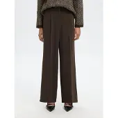 Selected Pantaloni Gamba Ampia Donne Marrone 34