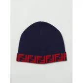 Fendi Cappello FF in lana con monogram jacquard