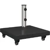 vidaXL Portaombrelli, capacità 30 kg, nero, granito, quadrato