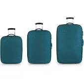 Gabol Orbit 2 ruote Set di valigie 3 pezzi espandibile verde