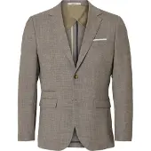 Selected Giacca A Petto Unico Uomini Marrone 90