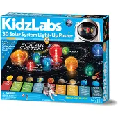 4M Kidz Labs Poster 3d Del Sistema Solare Con Luci