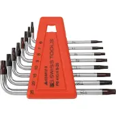 PB Swiss Tools Set di cacciaviti angolari, per TX, cromati, 8 pezzi
