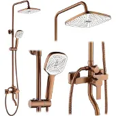REA Set Doccia ARGUS Brush Copper