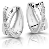 Modesi Elegant silver round Orecchini M23079