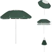 The Living Store Ombrellone da spiaggia verde 300 cm