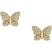 Fossil Orecchini 'SUTTON' oro / argento / trasparente