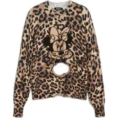 Desigual , maglione animal print Mickey, Donna, Marrone, XS