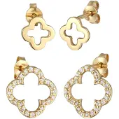Elli Orecchini oro / trasparente