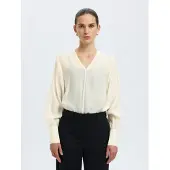 Selected Camicetta A Maniche Lunghe Donne Beige 40