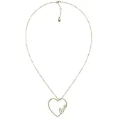 Tommy Hilfiger Collana Lunga In Acciaio Con Cuore — Collana