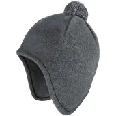 Maximo Kids' Mini Inkbeanie with Pom-pom Berretto Bambini (45-47 cm, grigio)