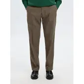 Selected Pantaloni A Gamba Dritta Uomini Marrone 28