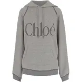 Chloé Felpa in misto cotone con cappuccio