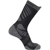 Salomon Aero Crew Calze da running (45-47, grigio/nero)