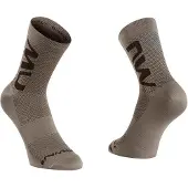 Northwave Extreme Air Mid Sock Calze da ciclismo (36-39, marrone/grigio)