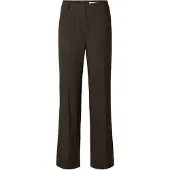 Selected Pantaloni con piega frontale 'SLFRITA' marrone scuro
