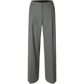 Selected Pantaloni con piega frontale 'SLFRITA LANO' grigio