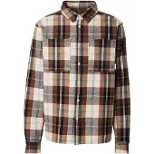 Iriedaily Camicia 'Chillax Lumber' crema / blu reale / marrone / marrone scuro