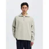 SELECTED MEN Felpa Con Cerniera Uomini Grigio XXL