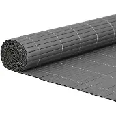 vidaXL Recinzione da giardino bifacciale grigia 1,8x3 m PVC