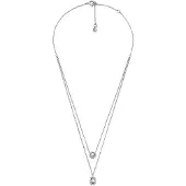 Michael Kors Collana Doppia Brilliance In Argento — Collana