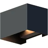 Calex Applique da esterno Rettangolo Up/Down, altezza 10cm, nero