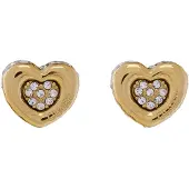 GUESS Orecchini 'L.O.V.E.' oro / trasparente