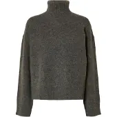 Selected Collo Alto Donne Grigio XXL