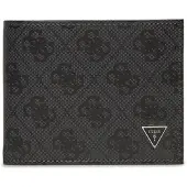 GUESS portafoglio da uomo vezzola in vera pelle con logo 4g nero black