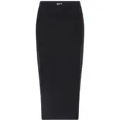 OFF-WHITE Gonna midi in tessuto tecnico stretch