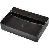 Primaster Lavabo in Vetroceramica 50 cm Praga nero opaco
