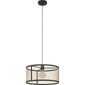 Eglo Lampada a sospensione Dellow, Ø 45 cm, nero/ottone, acciaio