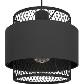 Eglo Lampada a sospensione Bazely, nera, a 3 luci.