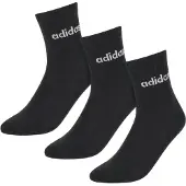 Adidas Cushioned Linear Crew 3-Pack Calze casual (34-36, nero)