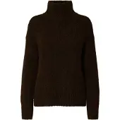 Selected Maglione A Collo Alto Donne Marrone XS