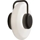 Kdln Applique a LED TRATTO, nera, Ø 27 cm, metallo/vetro